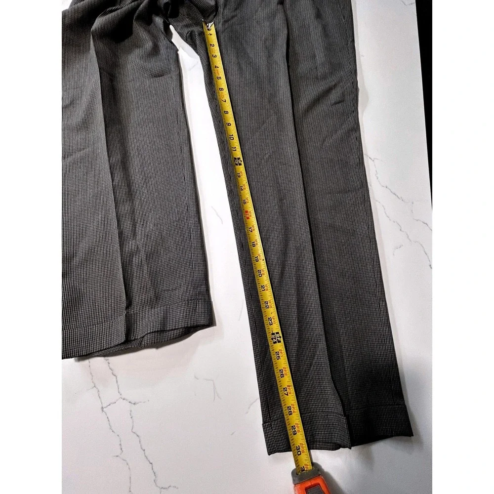 Lauren Ralph Lauren Mens 40x30 Grey Houndstooth Pleated Cuffed Dress‎ Pants